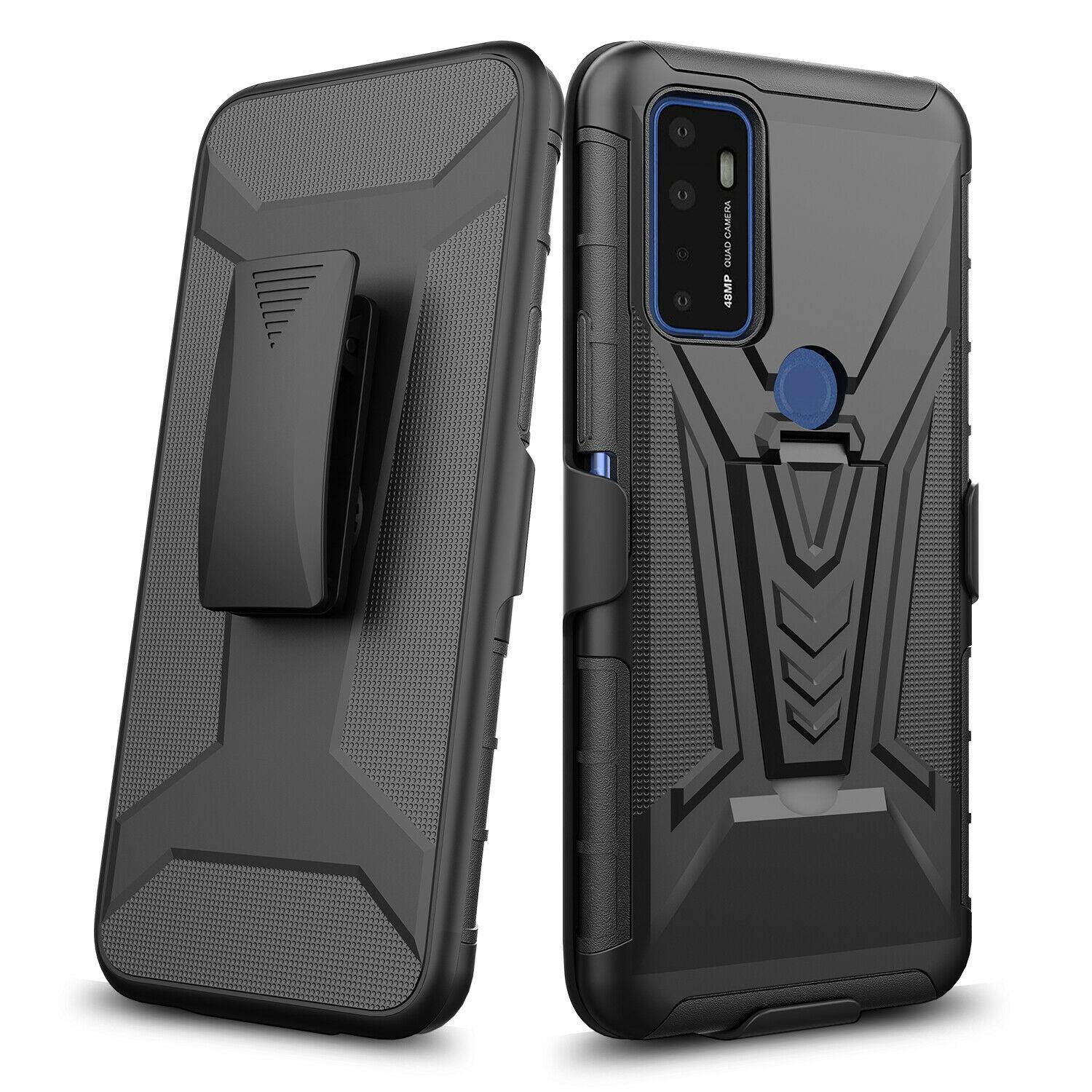 AT T Radiant Max 5G Cricket Dream 5G Dual Layer Holster Case with Kickstand