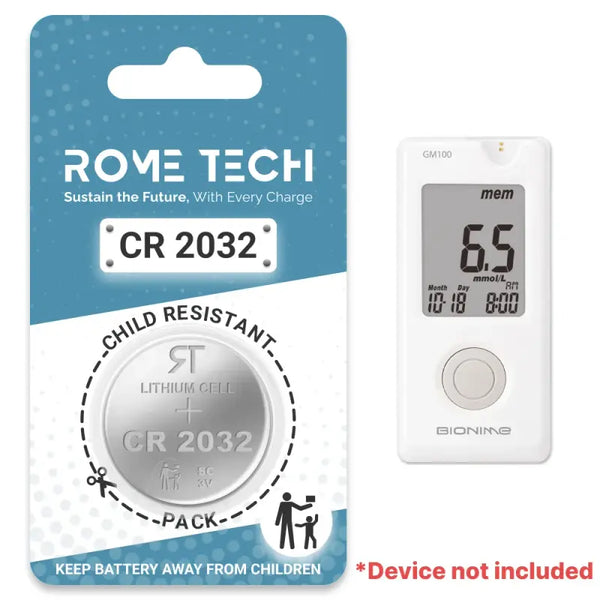 Replacement Battery for Bionime Rightest GM 110 Blood Glucose Monitor