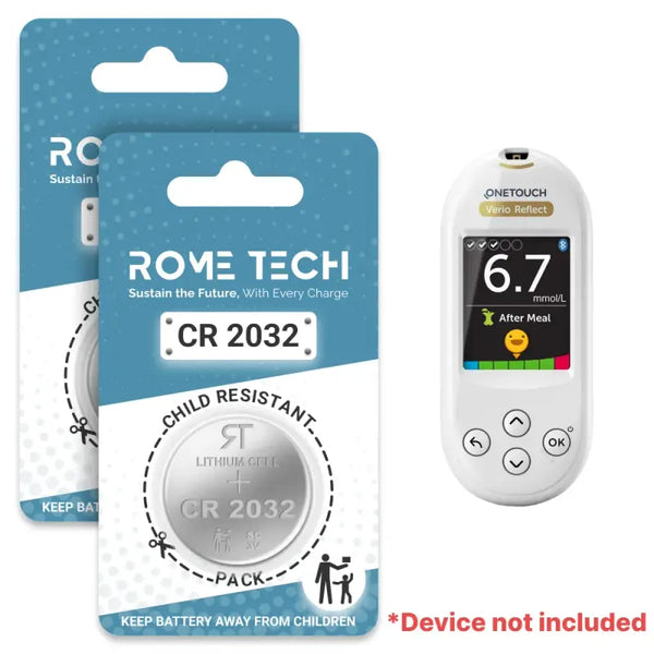 Replacement Battery for OneTouch Verio Reflect Blood Glucose Monitor