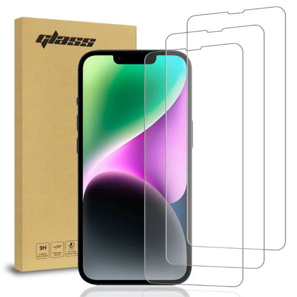 Apple iPhone 14 Screen Protector 3-Pack Tempered Glass