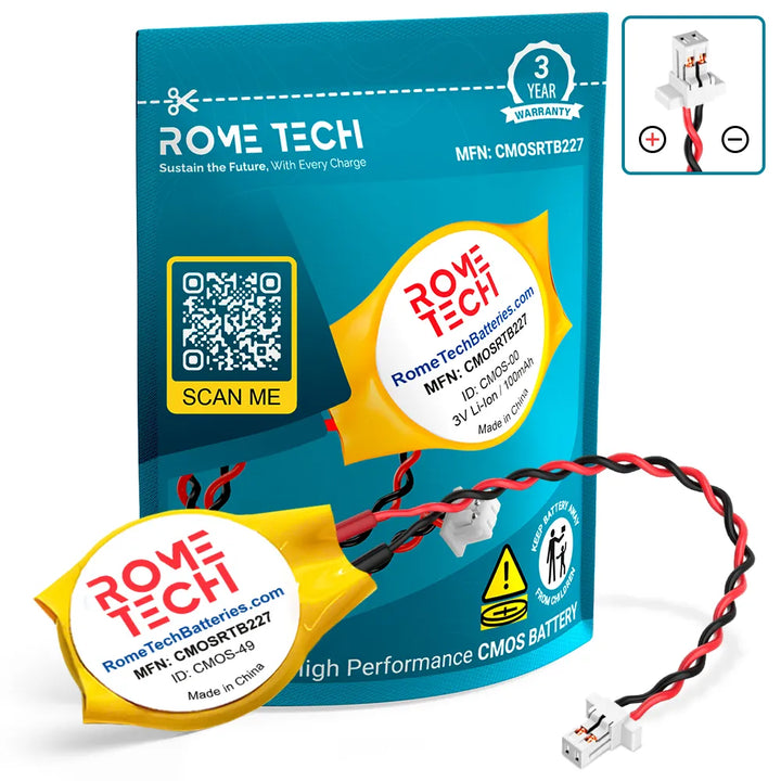 RTC CMOS Battery for HP, Sony (Part Number) 23.21218.022 – Rome Tech