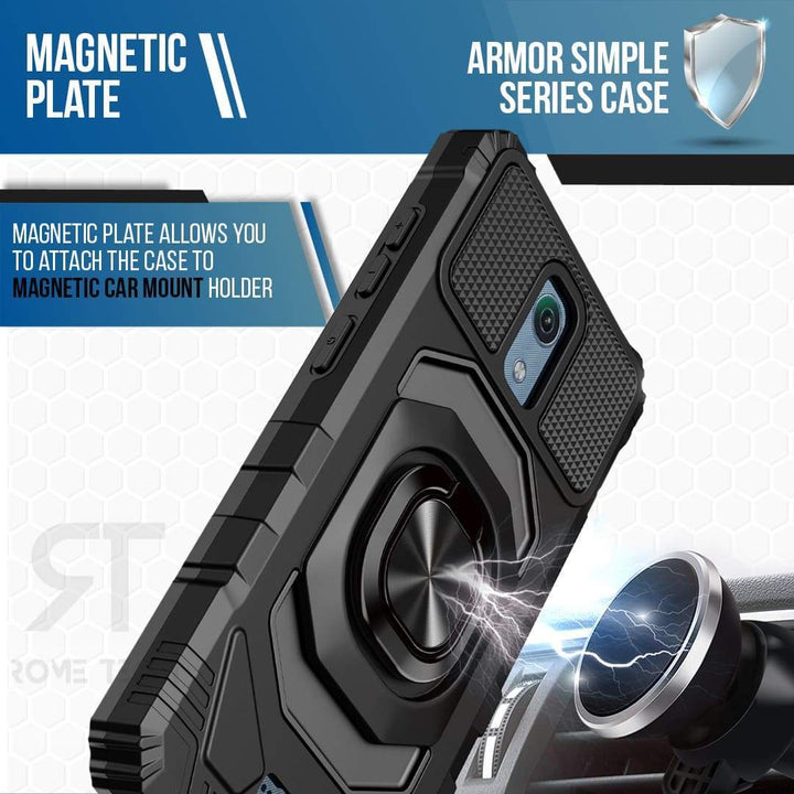 AT&T Radiant Max 5G Armor Simple Case w/Ring & Magnetic Mount - Rome Tech Cases