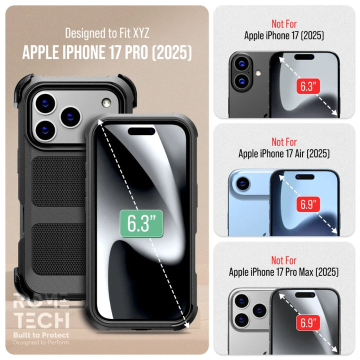 Apple iPhone 17 Pro Defender Rugged Case – Rome Tech