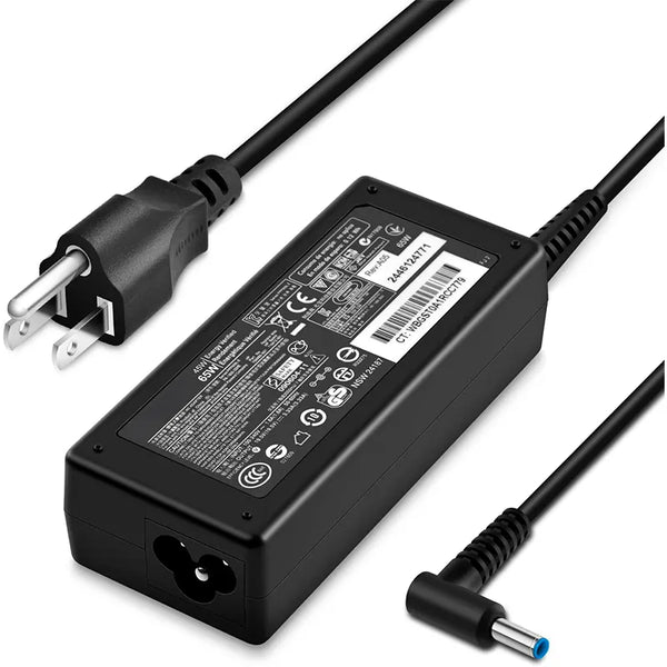 65W Charger for HP Laptops with Barrel Connector (4.5*3.0 mm Blue Tip)