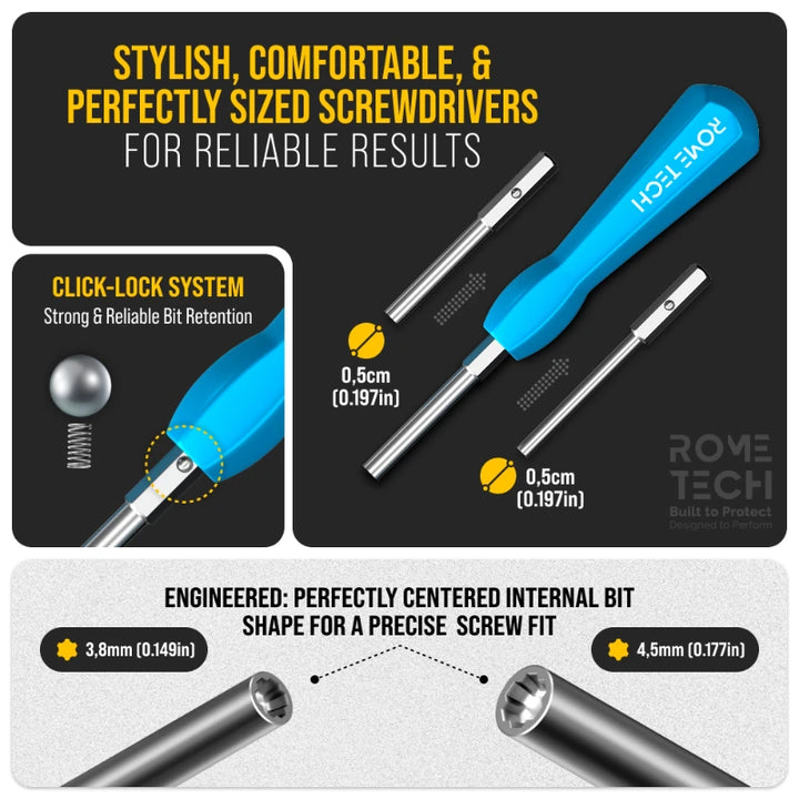 Gamebit Screwdriver 3.8mm 4.5mm & Tri-Wing Screwdriver Gameboy Set ...