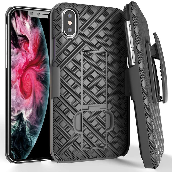 Apple iPhone Xs Max Belt Clip Holster Phone Case Rome Tech