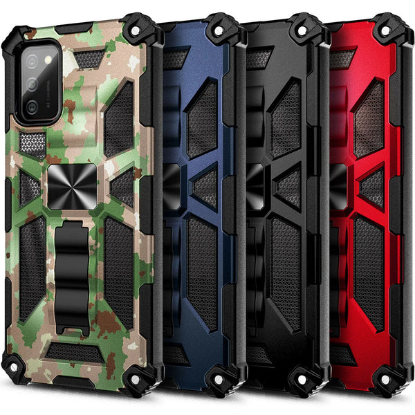 Samsung Galaxy A02s Armor Case with Kickstand & Magnetic Mount