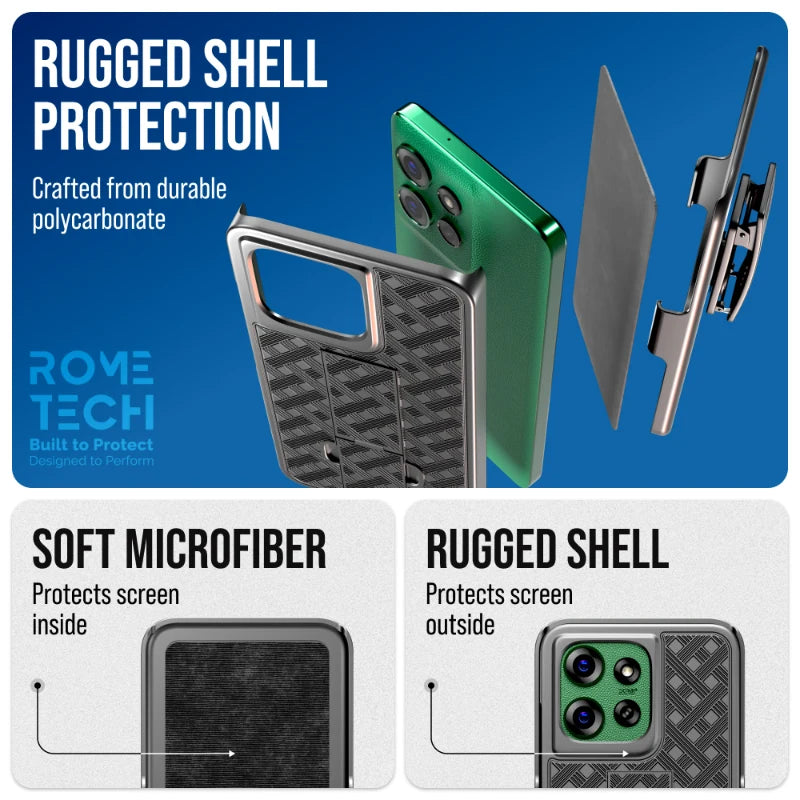 Jackpot_wireless Hybrid Case With Belt Clip For Motorola Moto G Power 2021 – Includes Glass Screen Protector