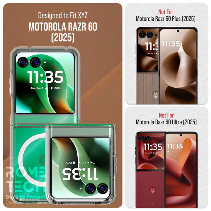 GIOPUEY [3 Pack Protector Trasero Compatible Con Motorola RAZR 60 Ultra/50 Ultra, TPU Flexible, Ultra Delgado, Inastillable, Funda Compatible, Resistente A Los Arañazos - Transparent