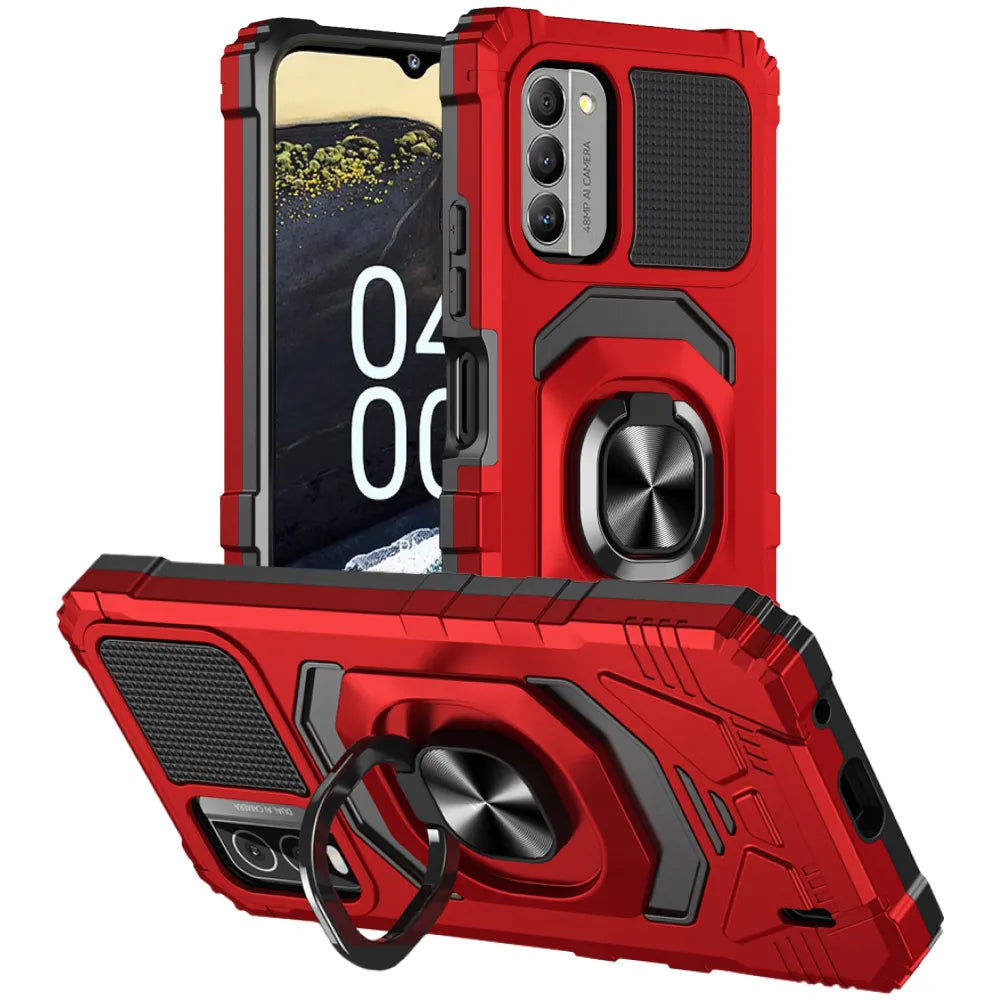 Nokia G310 5G Armor Case with Ring & Magnetic Mount Red Nokia G310 5G Armor Case with Ring & Magnetic Mount Red