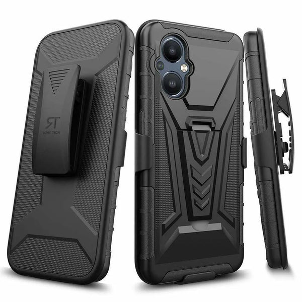 OnePlus Nord N20 5G Dual-Layer Holster Case with Kickstand