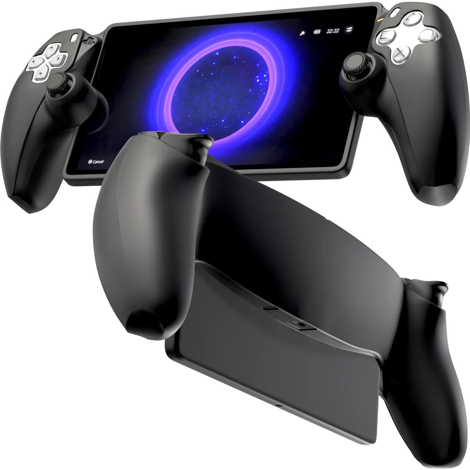 Case For PlayStation Portal Remote Player With Silicone Case/Screen Protector/Thumb Cap, 7-In-1 Hard Carrying Case Compatible With PS5 Playstation...
