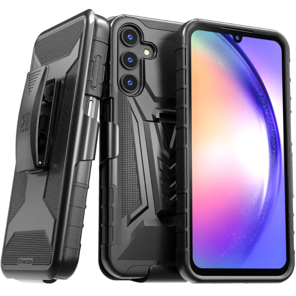 Samsung Galaxy A15 5G (2023) Dual-Layer Holster Case with Kickstand