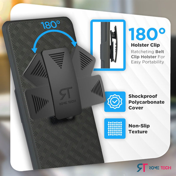 Samsung Galaxy Note 10 Shell Holster Combo Case (Side Open / Style 2) freeshipping - Rome Tech Cases