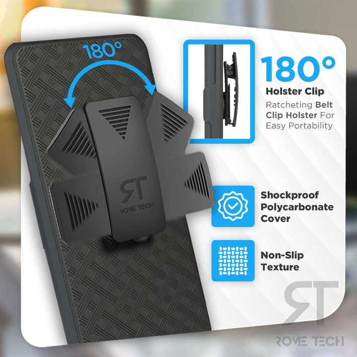 Samsung Galaxy S10 Plus Shell Holster Combo Case freeshipping - Rome Tech Cases