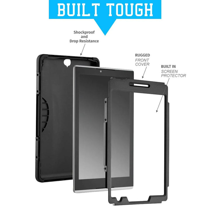 ✩ Samsung Galaxy Tab E Rugged Case Cover w/Screen Protector