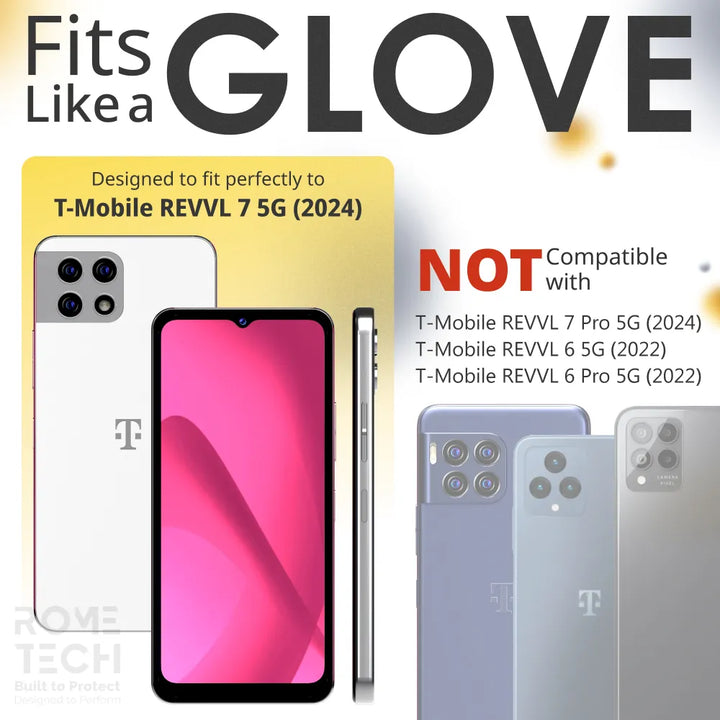 Rome Tech for T-Mobile REVVL 7 5G (2024) Case with Belt Clip Holster & Kickstand, Dual-Layer Shockproof Case - Black Rome Tech for T-Mobile REVVL 7 5G (2024) Case with Belt Clip Holster & Kickstand, Dual-Layer Shockproof Case - Black