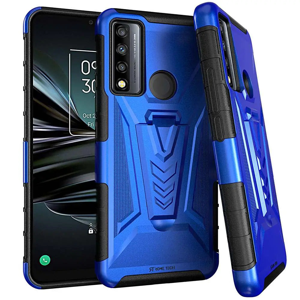 TCL 20XE Dual-Layer Holster Case Kickstand – Rome Tech TCL 20XE Dual-Layer Holster Case Kickstand – Rome Tech