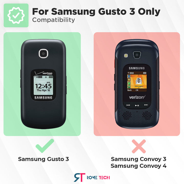 Samsung Gusto 3 Rome Tech Fitted Case with Belt Clip - Black freeshipping - Rome Tech Cases