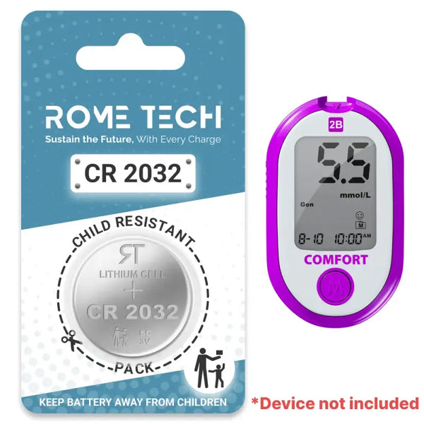 Replacement Battery for 2B Comfort Blood Glucose Monitor