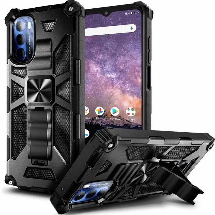 AT&T Motivate Max / Cricket Ovation 3 Armor Case with Kickstand & Magnetic Mount