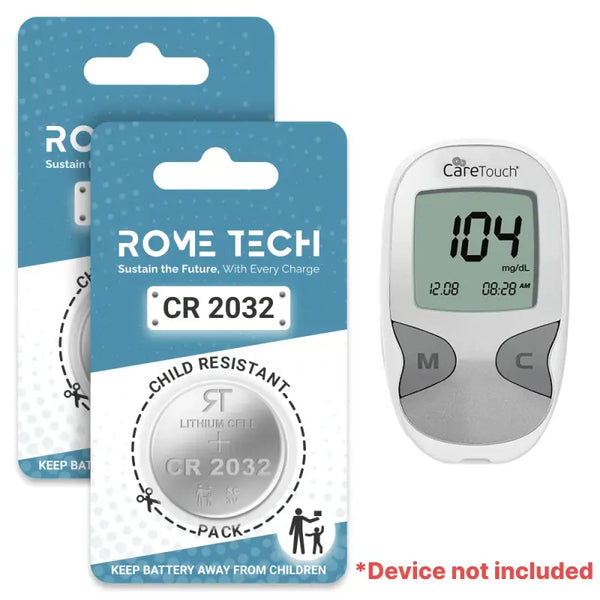 Replacement Battery for CareTouch Blood Glucose Monitor