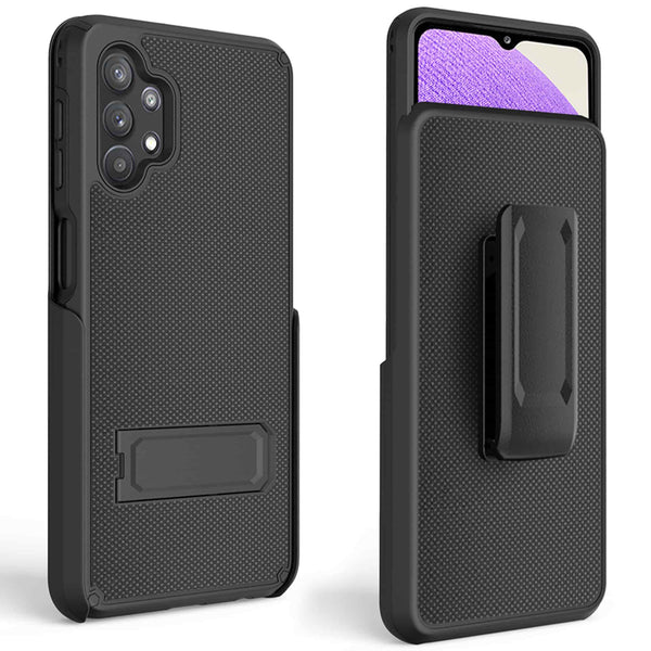 Samsung Galaxy A32 5G Dual-Layer Card Slot Combo Holster Case freeshipping - Rome Tech Cases