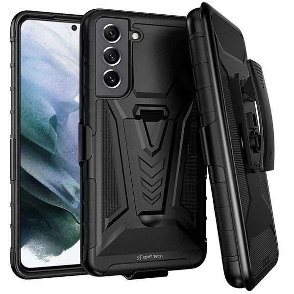 Samsung Galaxy S22 Plus Dual-Layer Holster Case with Kickstand