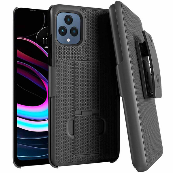 T-Mobile REVVL 7Pro 5G Phone Case With Screen Protector - Black TPU Protective Cover
