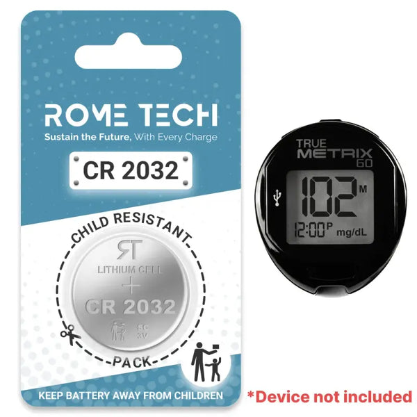 Replacement Battery for TRUE METRIX GO Blood Glucose Monitor