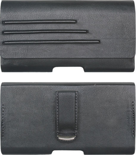 Universal Leather Pouch for Medium Phones 5.7 x 3.1 x 1.5 - Black freeshipping - Rome Tech Cases